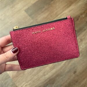 Marc Jacobs Hot Pink Glitter Card Holder